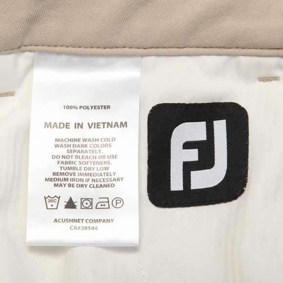 FootJoy Pants Mens 38x30 Beige Performance Golf Stretch Polyester Chino - Picture 8 of 16